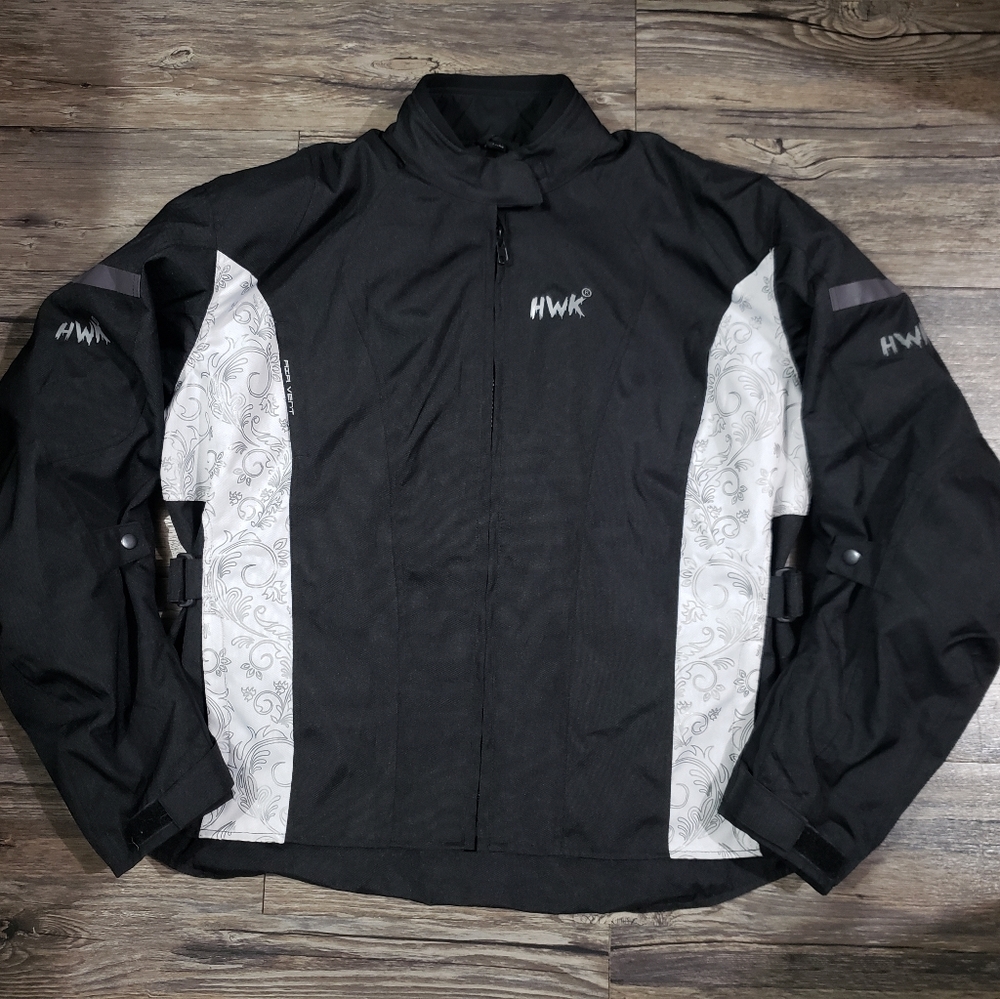 HWK Motorcycle Jacket Size 4X Womens Protective Padded Armor Riding Coat Biker